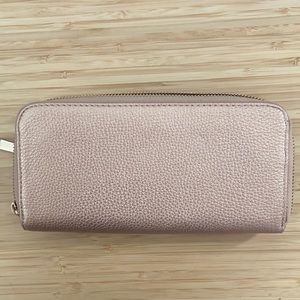 Gold metallic large wallet